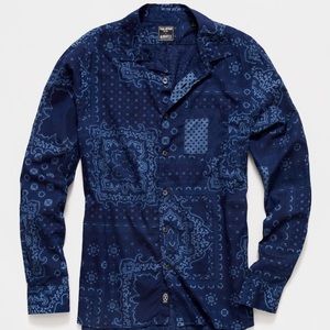 Indigo bandana camp shirt - Men’s size large